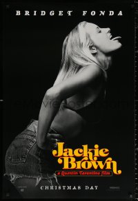 9r693 JACKIE BROWN teaser 1sh 1997 Quentin Tarantino, profile portrait of sexy Bridget Fonda!