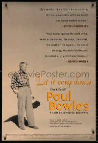 9r718 LET IT COME DOWN: THE LIFE OF PAUL BOWLES 1sh 1998 cool image of Paul Bowles in the desert!