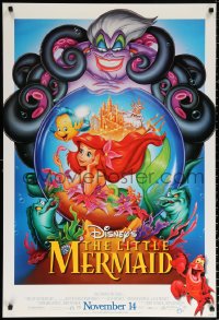 9r725 LITTLE MERMAID advance DS 1sh R1997 great images of Ariel & cast, Disney cartoon!