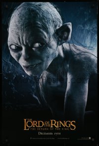 9r733 LORD OF THE RINGS: THE RETURN OF THE KING teaser DS 1sh 2003 CGI Andy Serkis as Gollum!