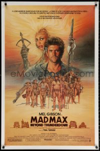 9r744 MAD MAX BEYOND THUNDERDOME 1sh 1985 art of Mel Gibson & Tina Turner by Richard Amsel