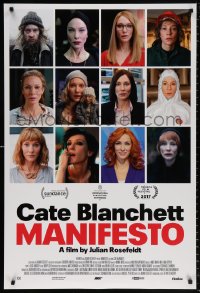 9r754 MANIFESTO 1sh 2016 Julian Rosefeldt, many different portraits of Cate Blanchett!