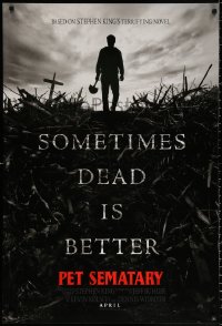 9r806 PET SEMATARY teaser DS 1sh 2019 Stephen King remake, sometimes dead is better, silhouette!