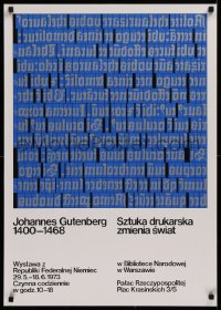9r126 JOHANNES GUTENBERG 1400-1468 exhibition Polish 24x33 1973 art exhibition for the printer!