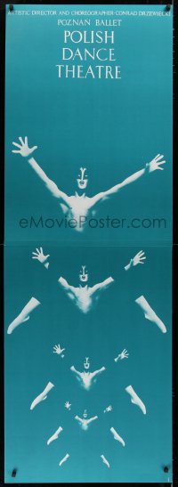 9r128 POLISH DANCE THEATRE stage play Polish 23x66 1980s completely different art of jumping dancers!