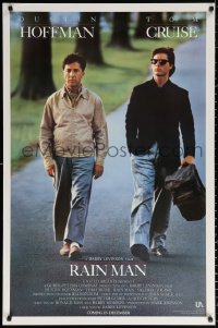 9r829 RAIN MAN advance 1sh 1988 Tom Cruise & autistic Dustin Hoffman, directed by Barry Levinson!