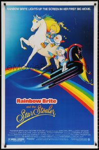 9r830 RAINBOW BRITE & THE STAR STEALER 1sh 1985 cute Rich artwork from kid's animation!