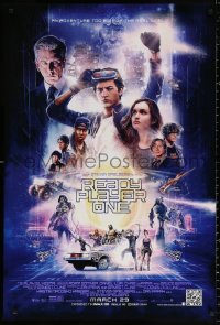 9r834 READY PLAYER ONE advance DS 1sh 2018 Steven Spielberg, cast montage by Paul Shipper!