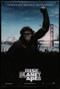 9r847 RISE OF THE PLANET OF THE APES style B revised int'l teaser DS 1sh 2011 prequel to the classic