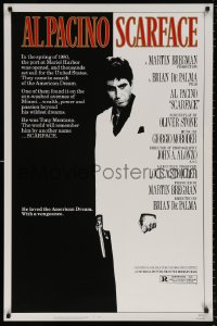 9r862 SCARFACE 1sh 1983 Al Pacino as Tony Montana, Brian De Palma, Oliver Stone!