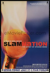 9r876 SLAMNATION advance 1sh 1998 Paul Devlin, poetry competition, cool flaming microphone!