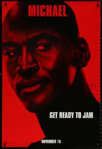 9r886 SPACE JAM teaser DS 1sh 1996 cool close-up of basketball star Michael Jordan!