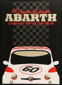 9r316 ABARTH 20x28 special poster 2009 close-up artwork of the Fiat by Lasse Bauer!