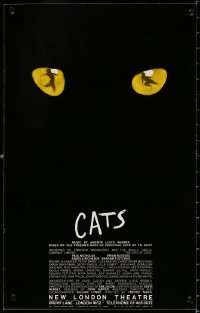 9r135 CATS 13x20 English stage poster 1981 Andrew Lloyd Webber, with the original London cast!