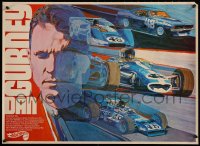 9r331 DAN GURNEY 21x29 special poster 1970 cool art of open wheel and other race cars on track!