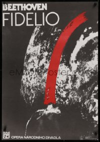 9r143 FIDELIO 26x37 Czech stage poster 1989 opera by Ludwig van Beethoven, Karel Vaca art!