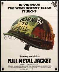 9r343 FULL METAL JACKET 17x21 special poster 1987 Stanley Kubrick Vietnam War movie, different!