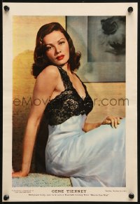 9r344 GENE TIERNEY 10x15 special poster 1943 portrait of the beautiful star from Heaven Can Wait!