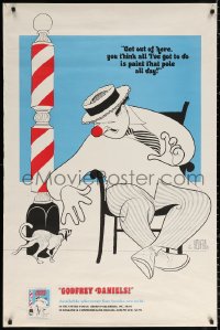 9r248 GODFREY DANIELS 30x45 advertising poster 1975 short films of W.C. Fields, Hirschfeld art!