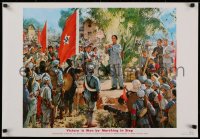 9r353 MAO ZEDONG 21x30 Chinese special poster 1980s great image of the Chairman talking with youth!