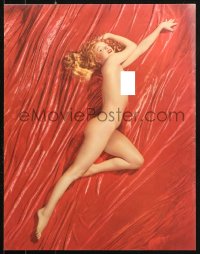 9r356 MARILYN MONROE 16x21 special poster 1970s pin-up calendar, great sexy red velvet image!