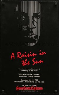 9r162 RAISIN IN THE SUN 15x24 stage poster 1982 George Loukides, written by Lorraine Hansberry!