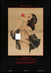 9r052 VARGAS 26x38 museum/art exhibition 1985 great art, topless woman & flower, Memories of Olive!