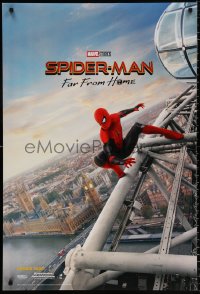 9r896 SPIDER-MAN: FAR FROM HOME int'l teaser DS 1sh 2019 Marvel Comics, Tom Holland over London!