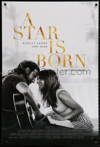 9r901 STAR IS BORN advance DS 1sh 2018 Bradley Cooper stars and directs, romantic image w/Lady Gaga!