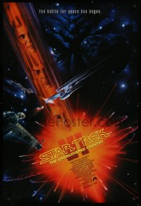 9r907 STAR TREK VI 1sh 1991 William Shatner, Nimoy, Kelly, Plummer and Enterprise by John Alvin!