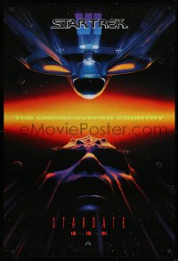 9r908 STAR TREK VI teaser 1sh 1991 William Shatner, Leonard Nimoy, Stardate 12-13-91!