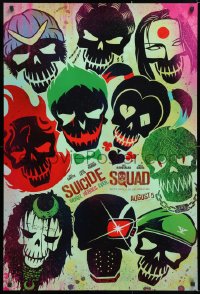 9r919 SUICIDE SQUAD teaser DS 1sh 2016 Smith, Leto as the Joker, Robbie, Kinnaman, cool art!