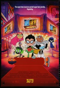 9r931 TEEN TITANS GO! TO THE MOVIES advance DS 1sh 2018 hero movie to end all super hero movies!