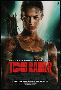 9r944 TOMB RAIDER advance DS 1sh 2018 sexy close-up image of Alicia Vikander as Lara Croft!