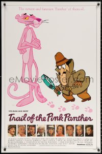 9r950 TRAIL OF THE PINK PANTHER 1sh 1982 Peter Sellers, Blake Edwards, cool cartoon art!