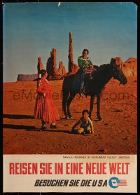 9r200 BESUCHEN SIE DIE USA Monument Valley style 20x28 travel poster 1960s Visit the U.S.A.!