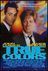 9r952 TRUE COLORS 1sh 1991 cool image of John Cusack & James Spader!
