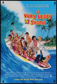 9r973 VERY BRADY SEQUEL advance 1sh 1996 Shelley Long, Gary Cole, Matheson, top cast surfing!