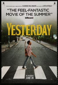9r998 YESTERDAY teaser DS 1sh 2019 Danny Boyle, only Himesh Patel remembers the Beatles!