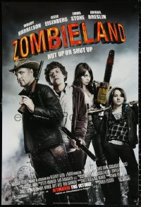 9r999 ZOMBIELAND advance DS 1sh 2009 Harrelson, Eisenberg, Stone, nut up or shut up, rated!