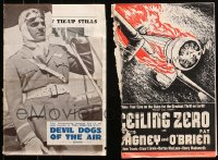 9s136 LOT OF 1 CUT AND 1 UNCUT JAMES CAGNEY ENGLISH PRESSBOOKS 1930s Devil Dogs of the Air!