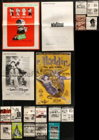9s062 LOT OF 19 UNCUT PRESSBOOKS 1950s-1970s advertising for a variety of movies!