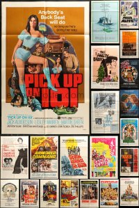 9s203 LOT OF 54 FOLDED ONE-SHEETS 1960s-1980s great images from a variety of different movies!