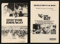 9s247 LOT OF 2 MOVIE PREMIERE PROGRAMS 1960s Doctor Zhivago, The Blue Max, ultra rare!