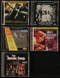 9s284 LOT OF 5 HORROR/SCI-FI SOUNDTRACK CDS 1980s-1990s 2001: A Space Odyssey, Plan 9 & more!