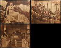 9s417 LOT OF 3 UNFOLDED TRIMMED THEDA BARA HALF-SHEETS 1910s possibly from Cleopatra!