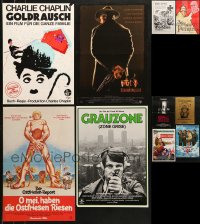 9s440 LOT OF 10 UNFOLDED AND FORMERLY FOLDED SMALL MOSTLY GERMAN POSTERS 1960s-1990s cool images!