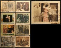 9s172 LOT OF 9 MOSTLY SILENT LOBBY CARDS 1920s-1930s great scenes from a variety of movies!