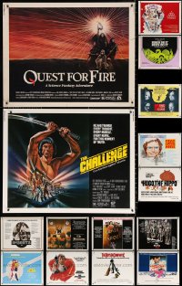 9s419 LOT OF 15 UNFOLDED HALF-SHEETS 1970s-1980s great images from a variety of different movies!