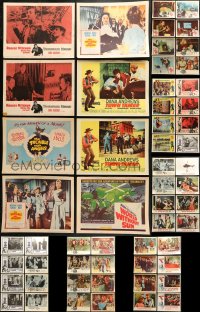 9s167 LOT OF 57 LOBBY CARDS 1960s incomplete sets from a variety of different movies!